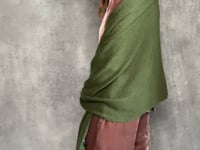 Luxury Cashmere Large Wrap Scarf in Green Video