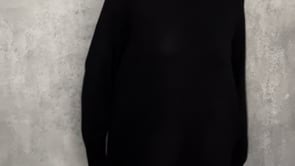 Oversized luxury cashmere sweater in black video