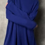 Oversized luxury cashmere sweater in bright blue video