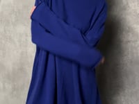 Oversized luxury cashmere sweater in bright blue video