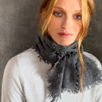 light luxury cashmere scarf in dark grey video
