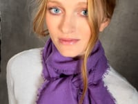 light luxury cashmere scarf in bright purple