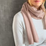 luxury cashmere scarf in dusty pink video