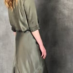 Luxury Silk Midi Skirt in Green video