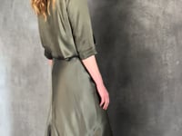 Luxury Silk Midi Skirt in Green video