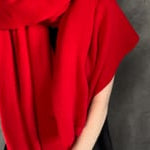 luxury large cashmere wrap in red video