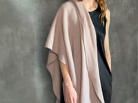 luxury large cashmere wrap in dusty pink video