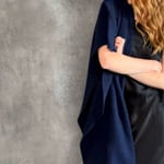 luxury large cashmere wrap in navy blue video