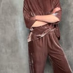 Luxury Silk Velvet Trousers in Dusty Pink Video