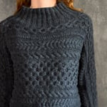 Luxury Cashmere Irish Aran Sweater in grey video