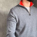 Men's Zip Cashmere Sweater in Grey video