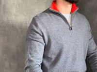 Men's Zip Cashmere Sweater in Grey video