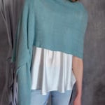 Video of Cashmere Lace Pointelle Summer Wrap in Aqua