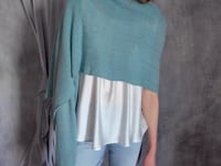Video of Cashmere Lace Pointelle Summer Wrap in Aqua