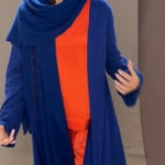 cashmere robe cardigan in bright blue