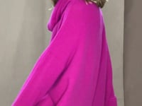 Bright Pink Oversized Cashmere Sweater Video