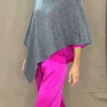 cashmere cape in grey video