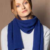 luxury cashmere scarf in bright blue