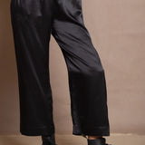 Pantalon large en soie Síoda | Noir