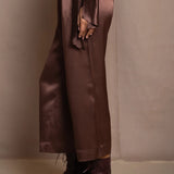 Pantalon large Síoda Silk | Chocolat