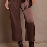 Pantalon large Síoda Silk | Chocolat