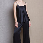 Luxury Silk Camisole Top in Black