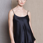 Luxury Silk Camisole Top in Black