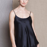 Luxury Silk Camisole Top in Black