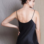 Luxury Silk Camisole Top in Black