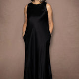 Síoda Silk Slip Opera Dress | Black