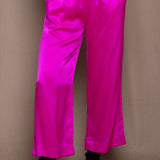 Pure 100% Silk Trousers in Bright Pink