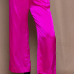 Pure 100% Silk Trousers in Bright Pink