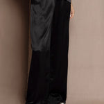 black silk trousers