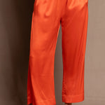 Pure 100% Silk Trousers in Orange