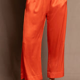 Pure 100% Silk Trousers in Orange