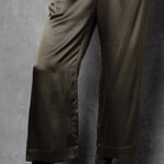 Pure 100% Silk Trousers in Green