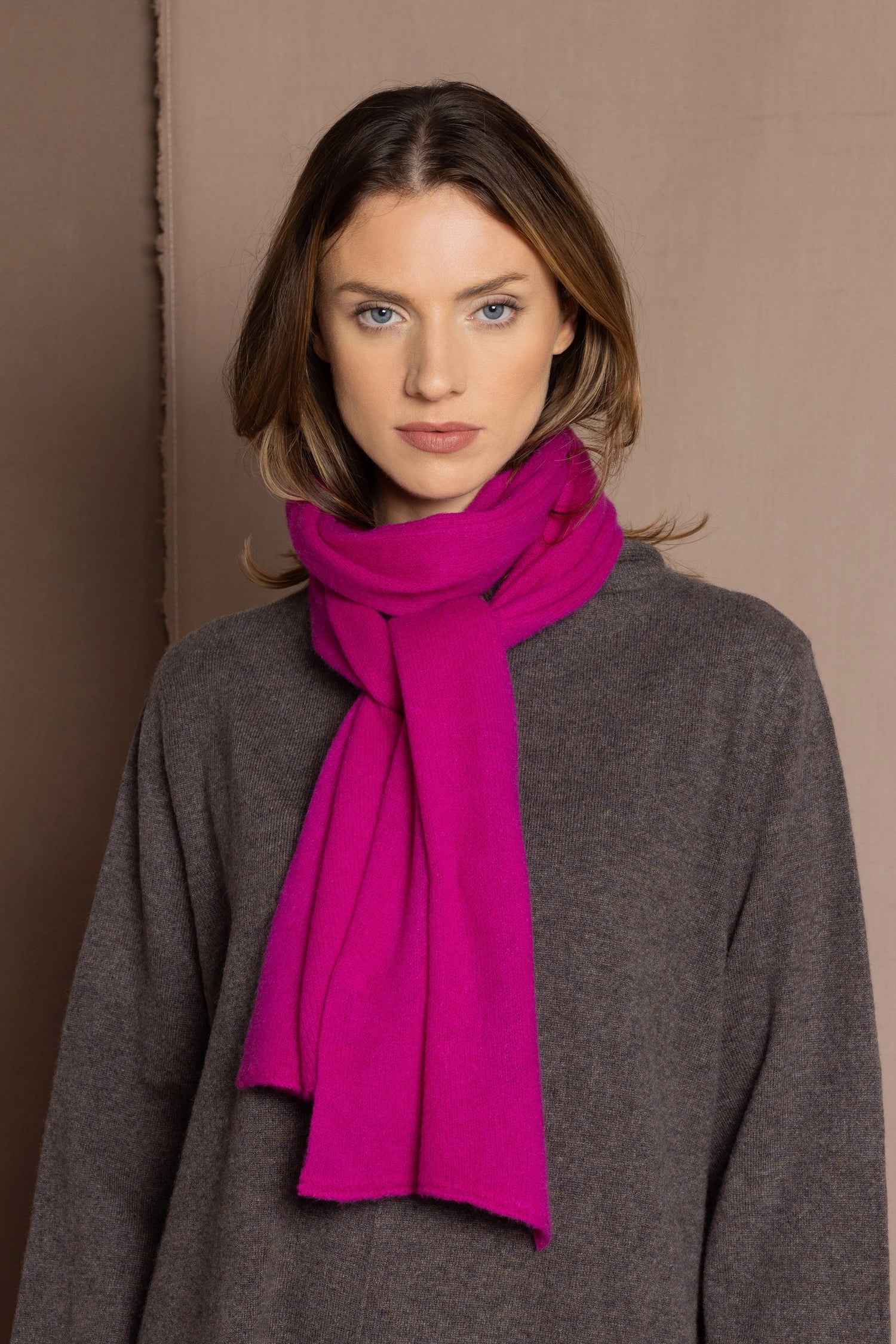 cashmere scarf hot pink