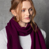 small cashmere scarf in wine colour