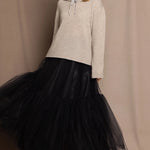 tulle skirt in light black