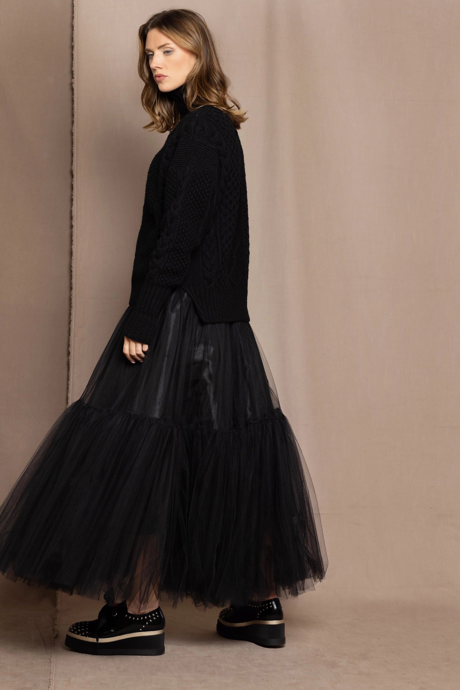 tulle skirt in black