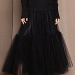 tulle skirt in black