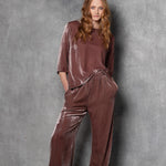 Silk Velvet Swing Top in Dusty Pink