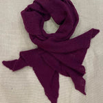 Lace Lightweight Cashmere Wrap in Dark Red