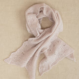 a small beige lace cashmere scarf 