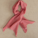 a small pink lace cashmere scarf 