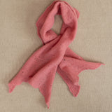 a small pink lace cashmere scarf 