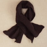 a small brown lace cashmere scarf 