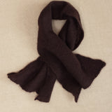 a small brown lace cashmere scarf 